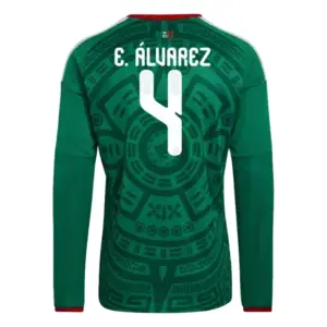 Edson Alvarez 2026 Mexico Long Sleeve Home Jersey Back