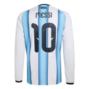 Lionel Messi 2026 Argentina Long Sleeve Home Jersey Back