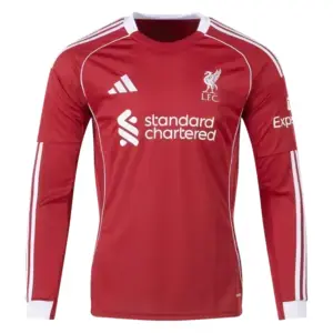 2026 Liverpool Home Long Sleeve Jersey Front