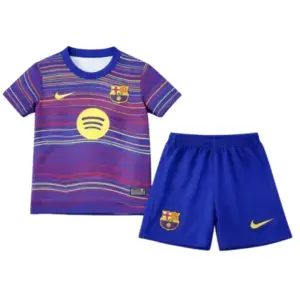 25/26 Kids Barcelona Pre‑Match Kit