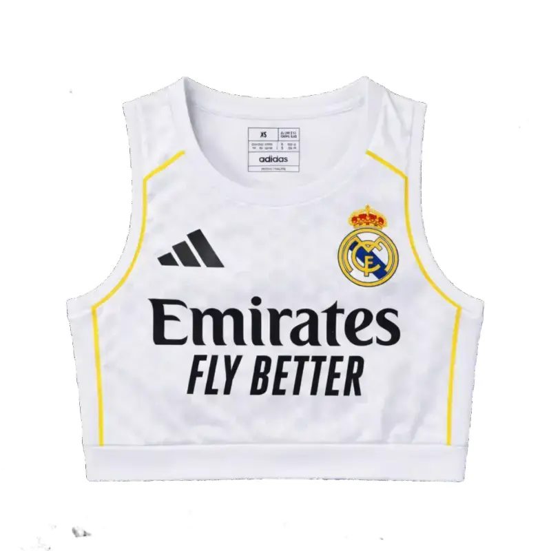 25/26 Real Madrid Crop Top Home Jersey Front